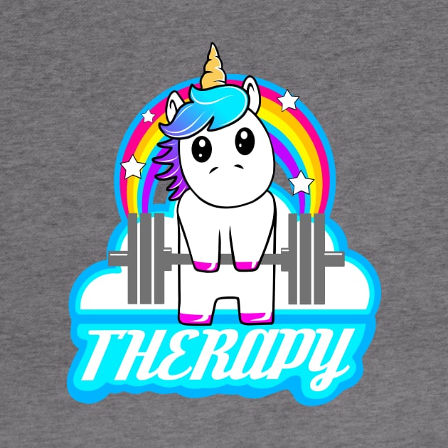 Barbell unicorn, gym girl, fitness for women by TimAddisonArt